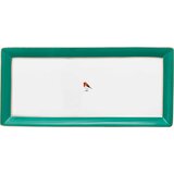 Love Birds - pravokotni krožnik za torto, 33,3 x 15,5 cm - Zelena Cene