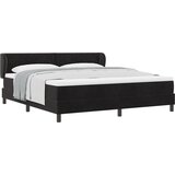 vidaXL Postelja z vzmetnico Črna 180x200 cm Žamet, (22052211) | Shoptok.si