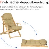  Namjenska fotelja naslonjač ​​podesivi naslon okvir od bukovog drva do 120 kg smeđa | shoptok.hr