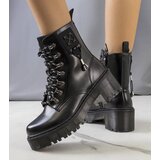 Gemre Black ankle boots with decorative lacing Laverda | Shoptok.si