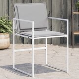 Maison Chic Vrtni stoli - Stol za vrt z blazinami 4 kosi belo jeklo in tekstilen JS2200, (21877132) | Shoptok.si