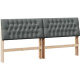 vidaXL tapecirani uzglavlje tamno siva 200 cm čvrsto borovo drvo | shoptok.hr
