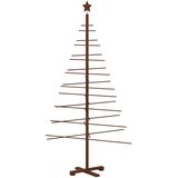  Drveno božićno drvce 180 cm Bambus i masivno borovo drvo - 180 cm Tamno smeđa | shoptok.hr