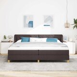  s opruga kutije Tamno smeđa 200 x 200 cm tkanina | shoptok.hr