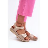 EVENTO PE1 Women's Beige Velcro Sandals Risanni | Shoptok.si