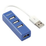 S Box Hub USB 4xA mikro H-204 moder H-204BL | Shoptok.si