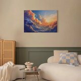  Slika - Sunset Over a Cloudy Sea: A Wonderful Symphony of Colors 120x80 | shoptok.hr