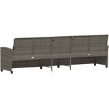  Vrtna sofa 5-sjed s jastucima sivi poliratan | shoptok.hr