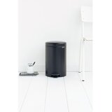 Brabantia Koš za odpadke s pedalom 12 L s plastičnim vložkom - mat črna | Shoptok.si