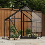vidaXL steklen rastlinjak antraciten 155x103x191 cm aluminij Cene
