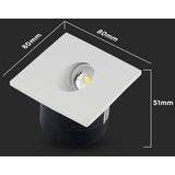  LED svetiljka za stepenište LED/3W/230V 4000K bela | Eponuda.com