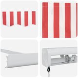  Povlačivi tende Crvena i bijela 300 x 250 cm Platno i Aluminij | shoptok.hr