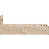 vidaXL Okvir kreveta bez madraca 75 x 190 cm od masivne borovine | shoptok.hr