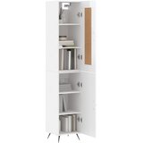  Visoka komoda sjajna bijela 34,5x34x180 cm konstruirano drvo | shoptok.hr