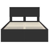  Krevetna konstrukcija Crna 120 x 190 cm Inženjersko Drvo | shoptok.hr