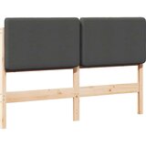  Tapecirani uzglavlje s uzglavljem Smeđa i tamno siva 160 cm | shoptok.hr