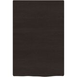  Zidna polica tamnosmeđa 40 x 60 x 2 cm od obrađene hrastovine | Eponuda.com