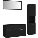 Maison Chic Komplet kopalniškega pohištva - Kopalniški sestavi črne barve inženirski les, (21787397) | Shoptok.si
