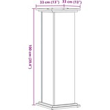 Stalak za biljke boja hrasta 33 x 33 x 100 cm konstruirano drvo | shoptok.hr