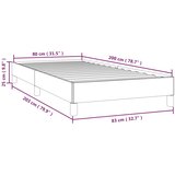  Okvir za krevet bez madraca plava 80x200cm od tkanine | shoptok.hr