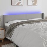 vidaXL LED uzglavlje svjetlosivo 183x16x78/88 cm od tkanine Cijene