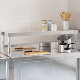 vidaXL Polica za radni stol 110 x 30 x 35 cm od nehrđajućeg čelika | shoptok.hr