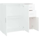  Komoda bijela 91 x 29 5 x 75 cm od konstruiranog drva | shoptok.hr