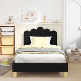  Posteljica za malčke z vzglavjem Črna 90 x 200 cm blago, (5000105170) | Shoptok.si