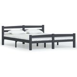  Posteljni okvir temno siv iz trdne borovine 160x200 cm | Shoptok.si