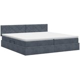  Krevet s od storage s uzglavljem Tamnosiva 200 x 200 cm Baršun | shoptok.hr