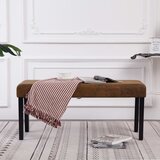 The Living Store Klop 106 cm rjavo umetno semiš usnje - Klop Za Hodnik, (21493911) | Shoptok.si