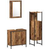  Set namještaja za kupaonicu 3 pcs Smeđa 33 x 33 x 120.5 cm | shoptok.hr