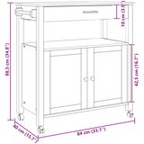  Kuhinjski kolica MONZA Crna 84 x 40 x 88,5 cm | shoptok.hr