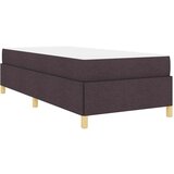  Krevet s opruga kutije Tamno smeđa i bijela 90 x 200 cm tkanina | shoptok.hr