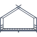  Okvir za dječji krevet od masivne borovine sivi 90 x 200 cm | Eponuda.ba