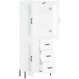  Visoka komoda bijela 69,5x34x180 cm konstruirano drvo | shoptok.hr