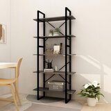 vidaXL Ormarić za knjige s 5 razina sivi 80 x 30 x 175 cm od borovine Cijene