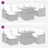 vidaXL 8-dijelni set vrtnih sofa od poliratana s jastucima bež | shoptok.hr