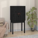  Visoka komoda crna 60 x 40 x 120 cm od masivne borovine | Eponuda.ba