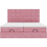 vidaXL Otomanski posteljni okvir z vzmetnicami roza 160x200cm žamet, (21610061) | Shoptok.si