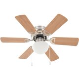  Ukrasni stropni ventilator sa svjetlom 82 cm svijetlosmeđi | shoptok.hr
