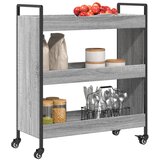  Kuhinjska kolica siva boja hrasta 70x30x82 cm konstruirano drvo | shoptok.hr