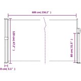  Uvlačiva bočna tenda tamnozelena 120 x 600 cm | shoptok.hr