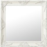 Zidno ogledalo u baroknom stilu 60 x 60 cm bijelo | Eponuda.com