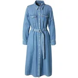 Košulja haljina 'Quincey Long Sleeve Maxi Dress' plavi traper