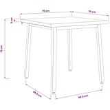  70 x 70 x 75 cm Čvrsto drvo akacije Tamno smeđa i bijela - tamno smeđe i bijele boje 70 x 70 x 75 cm Četvrtasto | shoptok.hr