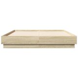 vidaXL Posteljni okvir sonoma hrast 135x190 cm inženirski les | Shoptok.si
