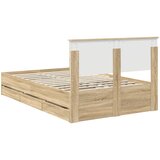  Krevetna konstrukcija s ladicama Sonoma hrast 120 x 190 cm | shoptok.hr