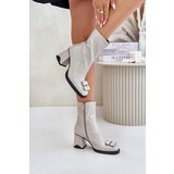 S. BARSKI Lacquered Women's Heeled Boots With Decoration | shoptok.hr
