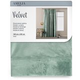 Restilo Svetlo zelena žametna zavesa AmeliaHome Velvety, 245 x 140 cm | Shoptok.si
